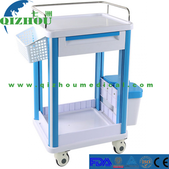 ABS Functional Hospital Utility Medicine Nursing Trolley for Treatment - Click Image to Close