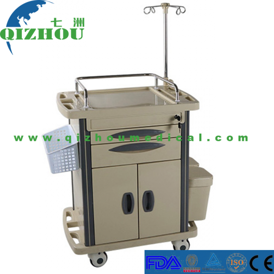 ABS Hospital Infusion Treatment Trolley Medical Infusion Cart - Click Image to Close