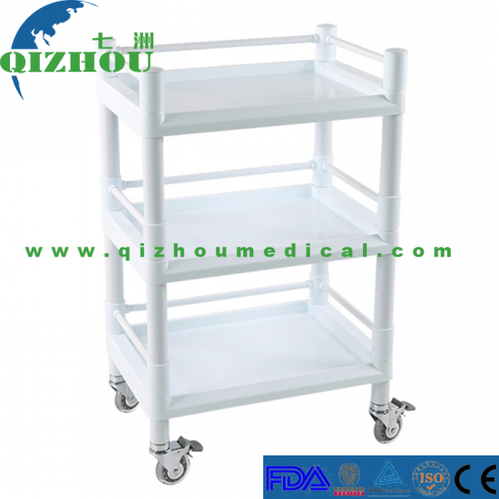 Big Medication Trolley Cart ABS Hospital Trolley With Cassette Drawers - Click Image to Close