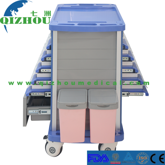 Cheap Hospital ABS Plastic Medical Medicine Trolley Clinical Drug Delivery Cart With Drawer Wheels Price - Click Image to Close