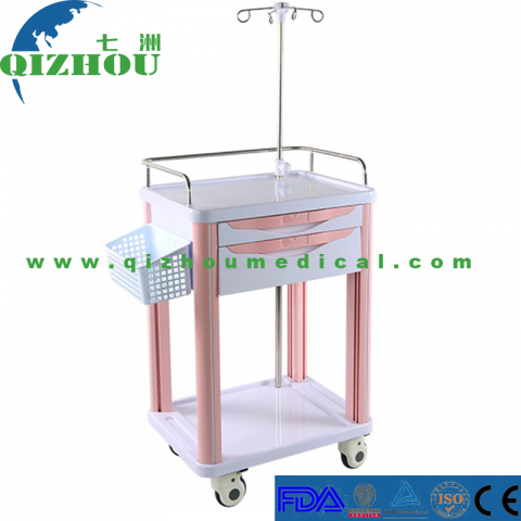 Cheap Mobile Hospital Medical ABS Nursing Treatment Trolley Cart With Drawers