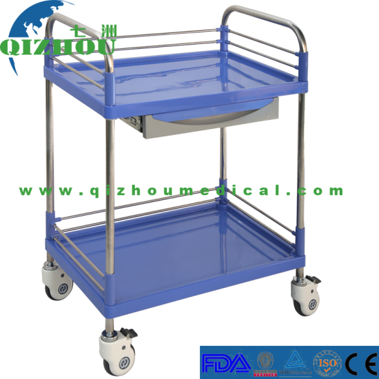 Cheap Stainless Steel With Plastic Medical Dressing Trolley With Wheels - Click Image to Close