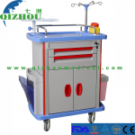 China Hospital Medical ABS Plastic Emergency Crash Cart General Medication Trolley