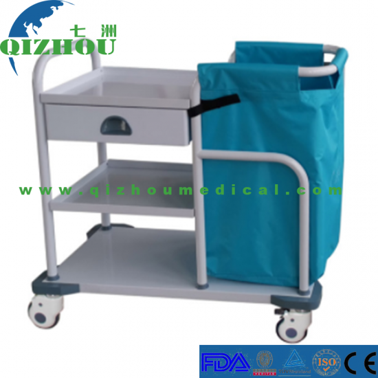 Cleaning Laundry Trolley Metal Hospital Linen Carts - Click Image to Close