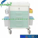 Clinic Emergency Steel Plastic Medical Cart Hospital Patient Trolley