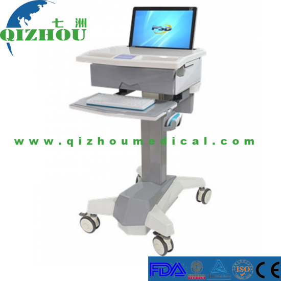 Computer Medical Cart Mobile Hospital Medical Cart Computer Laptop Trolley - Click Image to Close