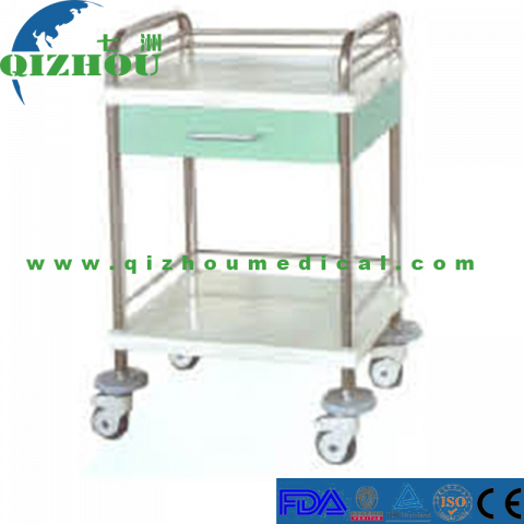 Function Hospital Treatment Trolley 2 Layers Medical Cart With Wheels