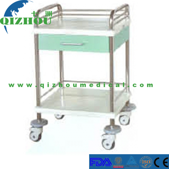 Function Hospital Treatment Trolley 2 Layers Medical Cart With Wheels - Click Image to Close