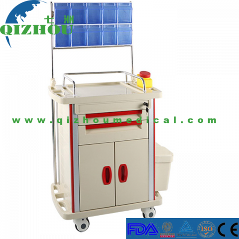 Good Price Hospital Medical Anesthesia Trolley Anesthesia Cart Medical Crash Cart