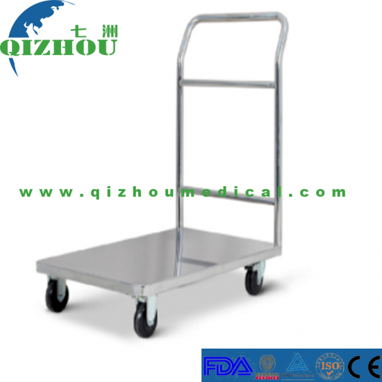 Healthcare Supplies Transporting Storage Stainless Steel Hand Cart - Click Image to Close