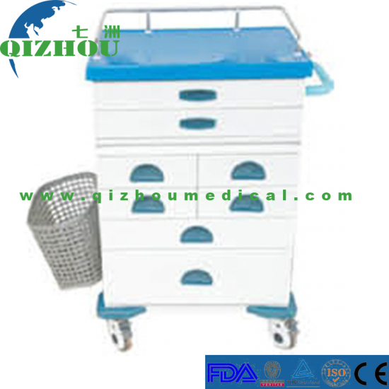 High Quality Plastic Steel Multifunction Anesthesia Trolley - Click Image to Close