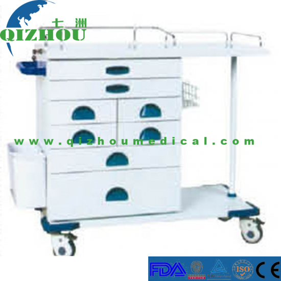 Hospital Anesthesia Trolley Cart Plastic Steel - Click Image to Close