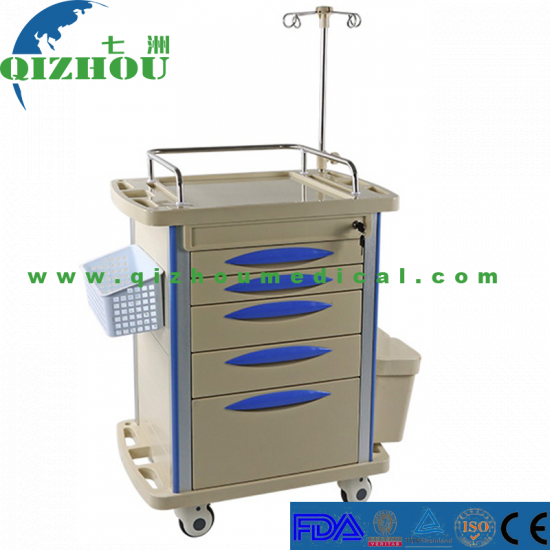 Hospital Clinic Medical Emergency Infusion Treatment Trolley Cart Transfusion Trolley For Patients - Click Image to Close