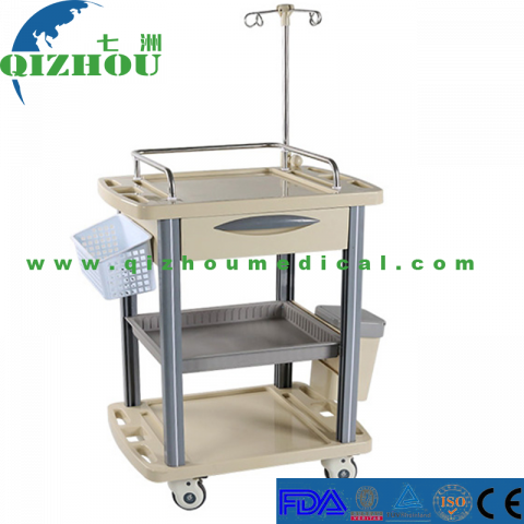 Hospital Equipment High Quality ABS Multi Use Medical Treatment Trolley