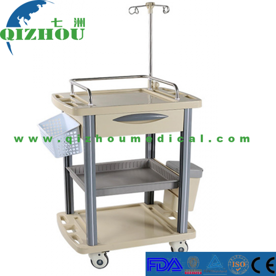 Hospital Equipment High Quality ABS Multi Use Medical Treatment Trolley - Click Image to Close