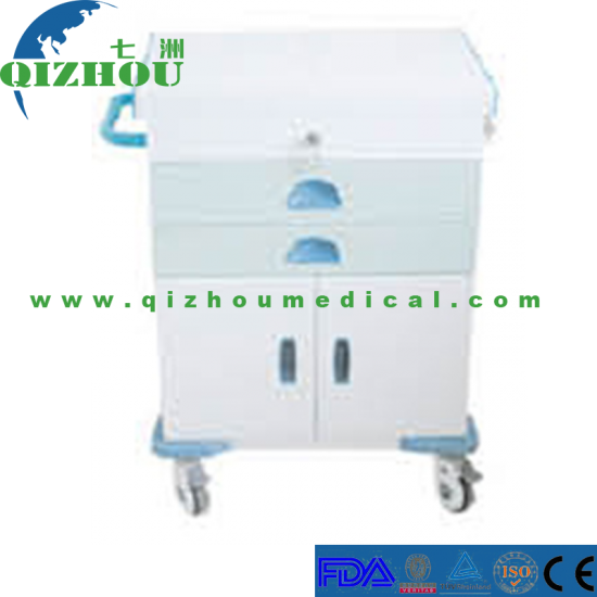 Hospital Furniture Steel Medical Emergency Trolley Cart - Click Image to Close