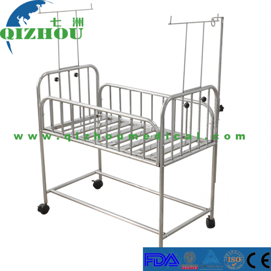 Hospital Furniture Supplier Stainless Steel Medical Baby Cot Baby Bed - Click Image to Close