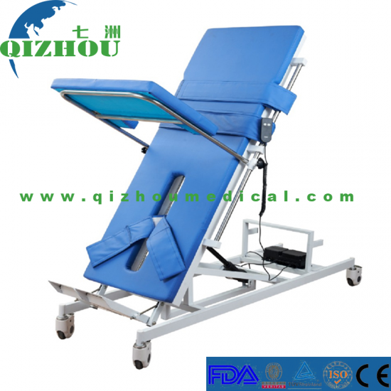 Hospital Medical Upright Electric Tilt Physiotherapy Bed for Walking Training - Click Image to Close