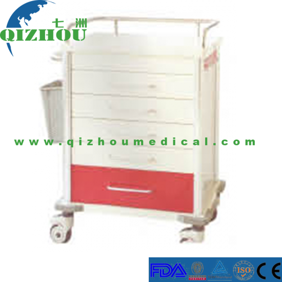 Hospital Plastic Steel Medical Trolley - Click Image to Close