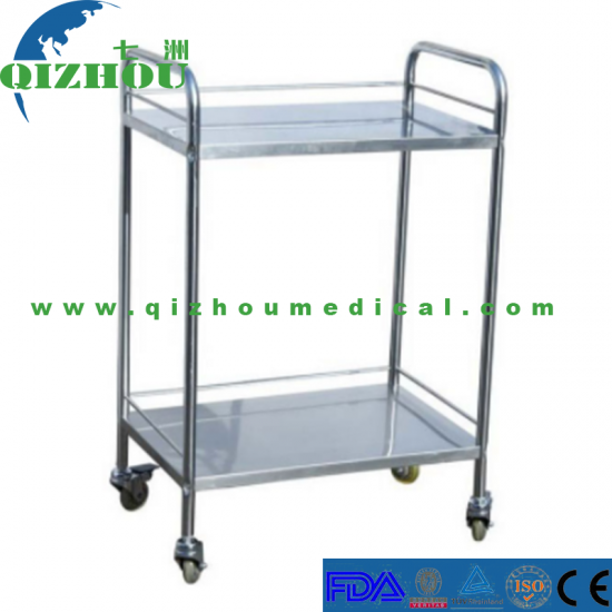 Hospital Stainless Steel Medical Movable Nursing Instrument Trolley - Click Image to Close