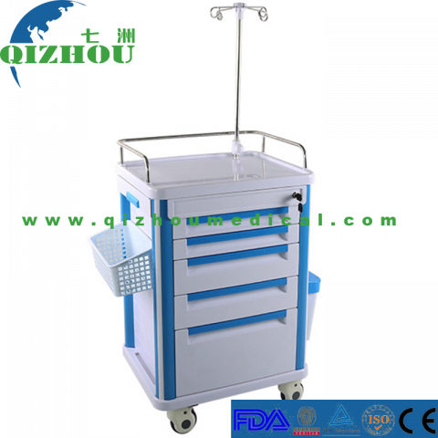 Hospital Use Emergency Treatment ABS Trolley