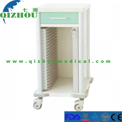 Hot Sale Medical Cart Hospital Medical Record File Trolley