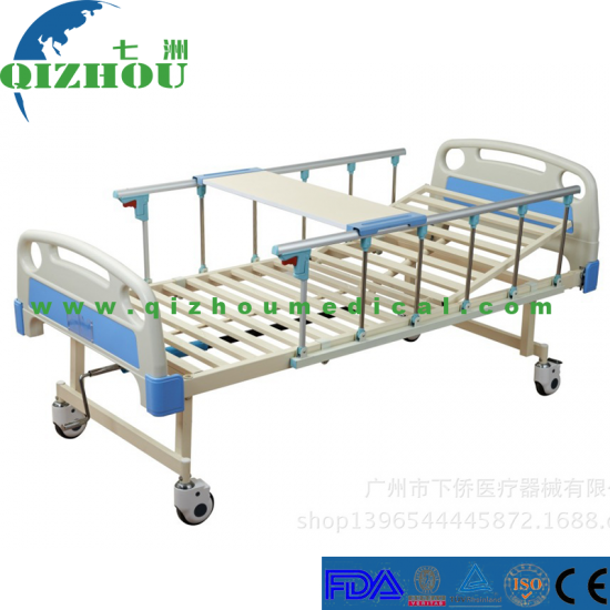 In Stock Hospital Furniture Hot Sale Good Quality ABS Single Crank Manual Bed - Click Image to Close