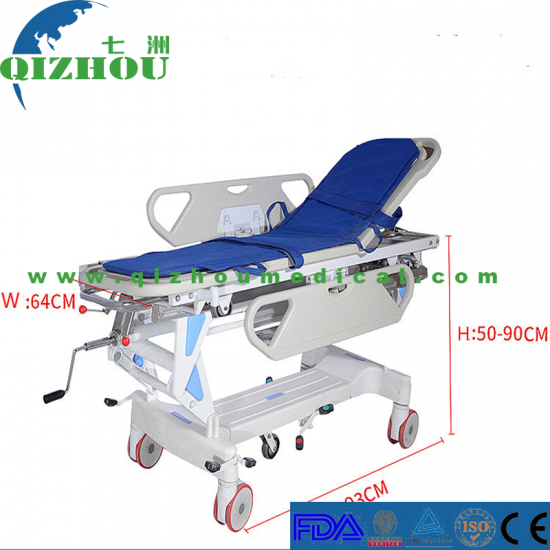 Luxurious Rise and Fall Medical Stretcher Cart - Click Image to Close