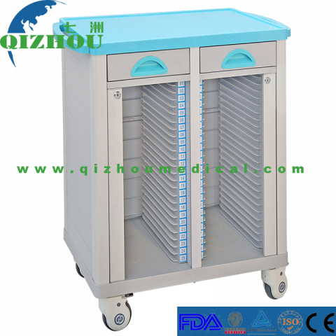 Luxury Hospital ABS Record Holder Medical Trolley