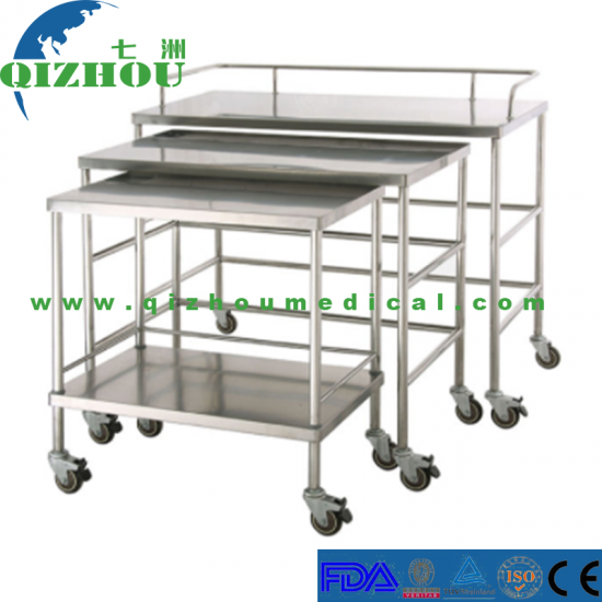 Medical 304 Stainless Steel Hospital Instrument Mobile Trolley - Click Image to Close