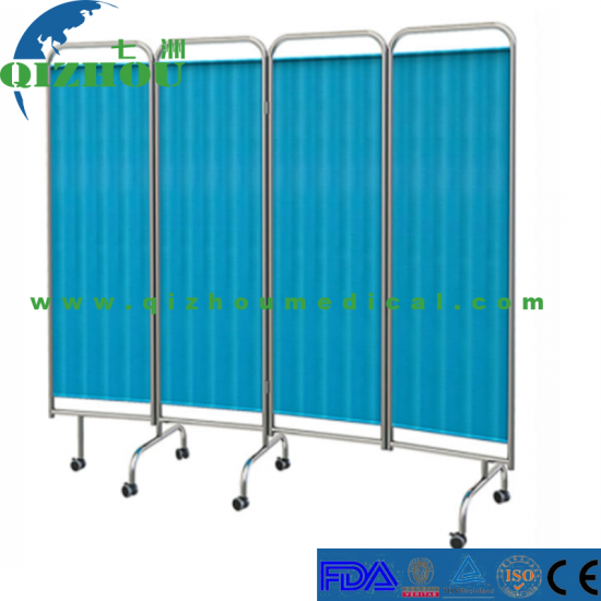 Medical Mobile Green 4-Panel Hopistal Ward Screen - Click Image to Close