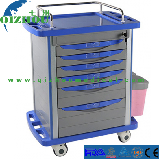 Mobile Small Size Lightweight Plastic ABS Hospital Ward Equipment Medical Medicine Delivery Trolley/ Medicine Cart - Click Image to Close