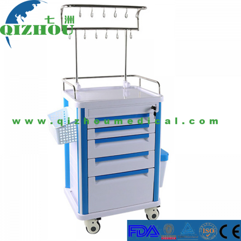 Movable ABS Infusion Trolley Medical Trolley With Wheels