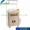 Carro de infusión de tratamiento de emergencia de acero inoxidable ABS multifuncional para hospital Carro de transfusión