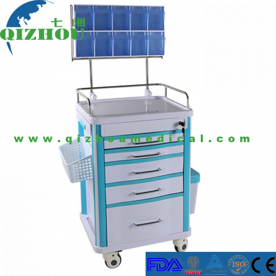 Plastic Anesthesia Cart, ABS Cart Medicine Dispensing Medical Trolley - Click Image to Close