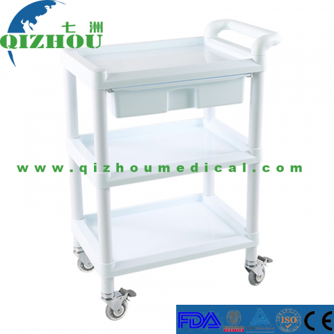 Silent Medicine Change Cart Beauty Instrument Trolley Small Cart Hospital Treatment Hand Push Tool Cart