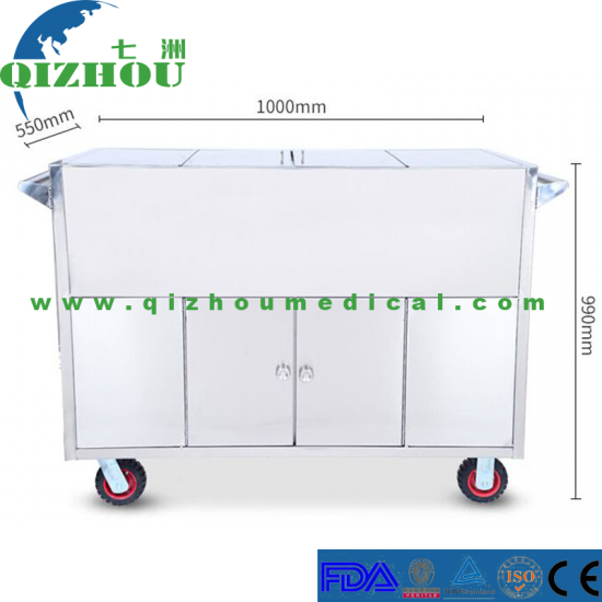 Stainless Steel Hospital Aseptic Cabinet Surgical Trolley Nursing Trolley - Click Image to Close