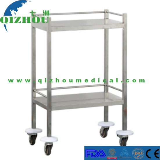 Stainless Steel Hospital Cart Healthcare Center Nursing Instrument Trolley - Click Image to Close