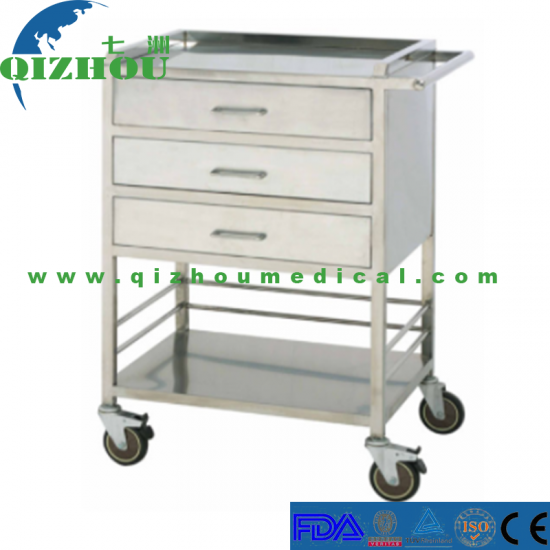 Stainless Steel Hospital Medical Carts Utility Carts Medicine Trolley - Click Image to Close