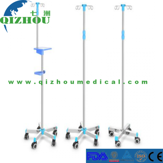 Stainless Steel IV Stand With Castors For Hospital - Click Image to Close