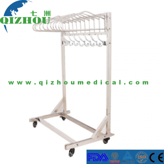 Stainless Steel Mobile Lead Apron Rack Trolley - Click Image to Close