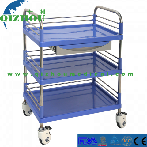 Stainless Steel With Plastic Hospital Medical Trolley Nursing trolley Nursing Trolley