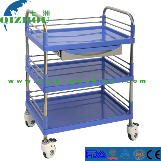 Stainless Steel With Plastic Hospital Medical Trolley Nursing trolley Nursing Trolley - Click Image to Close