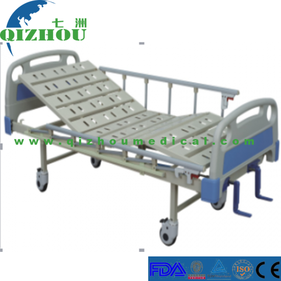 Stock Factory Outlet Cheap 2 Cranks Manual Hospital Bed For Sale - Click Image to Close