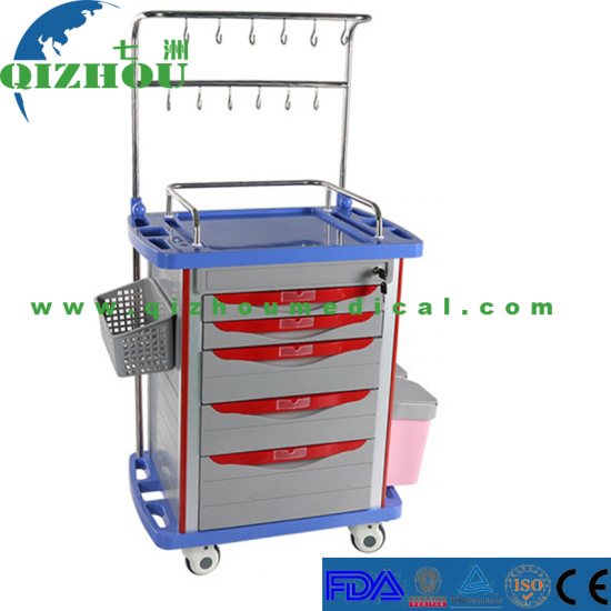 Trolley Infusion Hospital Medical Clinical Trolley Infusion Trolley With Hooks - Click Image to Close