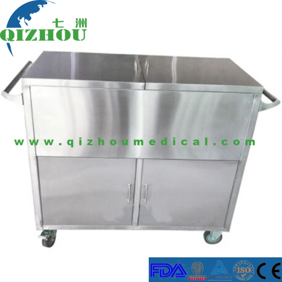 Two Door Stainless Steel Case Carts Trolley For Medical CSSD - Click Image to Close