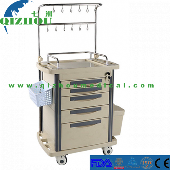 With Hooks Hospital ABS Infusion Treatment Cart - Click Image to Close